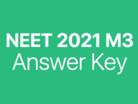 NEET 2021 M3 answer key
