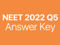 NEET 2022 Q5 answer key