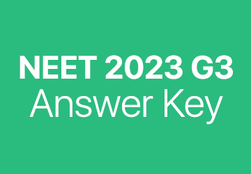 NEET 2023 G3 answer key