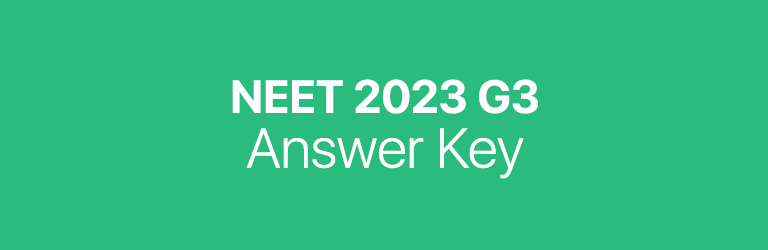 NEET 2023 G3 answer key