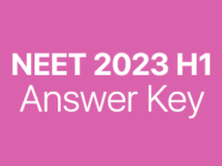 NEET 2023 H1 answer key